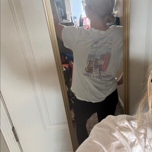 Vineyard Vines White Tee with Surfboard Graphic